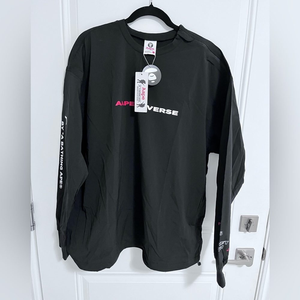 NWT-AAPE by A Bathing Ape (BAPE) Training Zip Collar Sweatshirt - Men L/Women XL